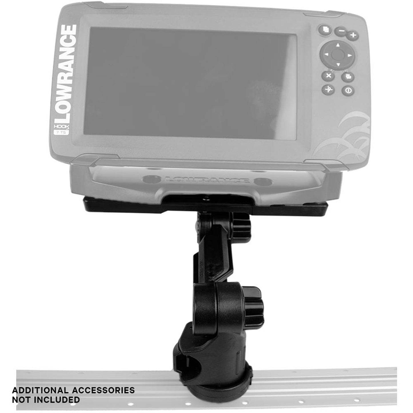 Yakattack - Rectangular Fish Finder Mount with Track Mounted LockNLoad™ Mounting System